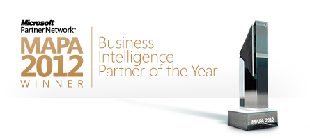 2012 Winner Business Intelligence Partner of the Year Award